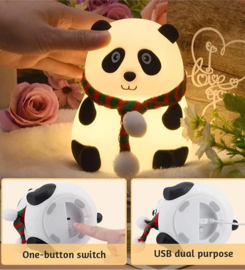 Panda Silicone Night Light, Color Changing Cute Lamp (Free Delivery π)