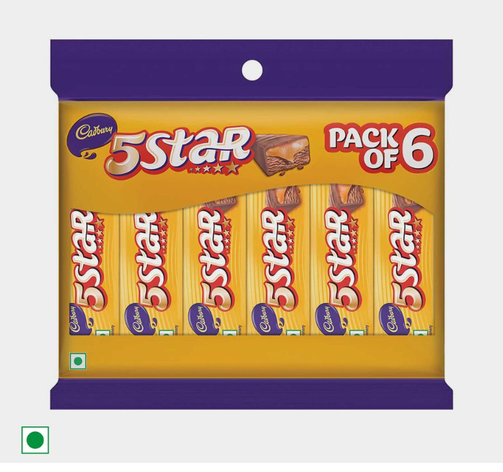 Cadbury 5 Star Chocolate Bar (Pack of 6)