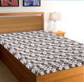 Home Beautiful Grey Floral Printed Single Bedsheet