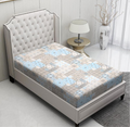 Home Beautiful Blue and Grey Polycotton Single Bedsheet