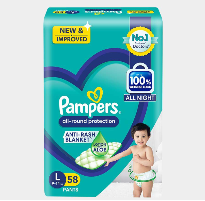Pampers Pants- Large 58 PCS