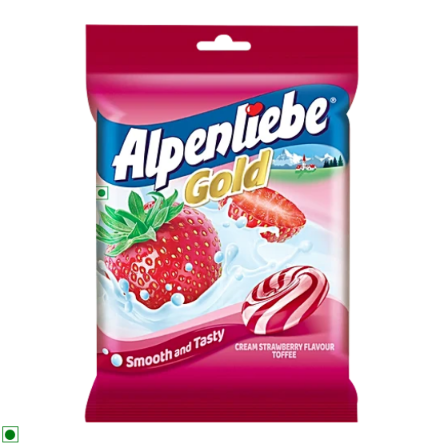 Alpenliebe Gold Cream Strawberry Toffee, 138.6 g