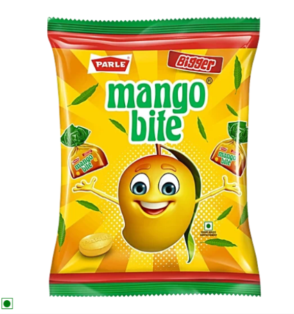 Parle Bigger Mango Bite Candy - Sugar Boiled Confectionery, 214.5 g