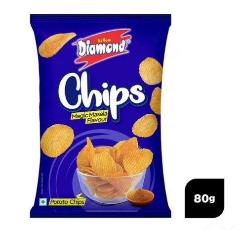 Yellow Diamond Magic Masala Potato Chips 80 g