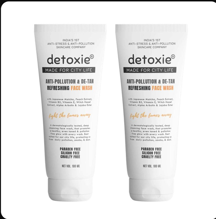 ✨ Detoxie Anti‑Pollution & De‑Tan Refreshing Face Wash (Pack of 2)