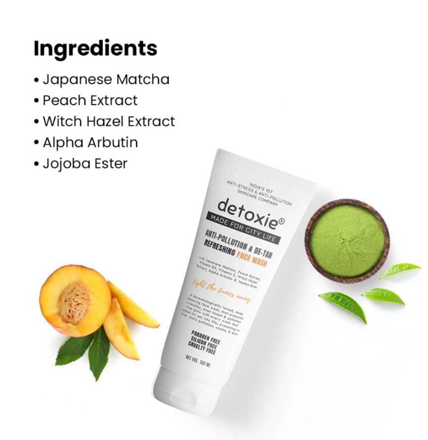 ✨ Detoxie Anti‑Pollution & De‑Tan Refreshing Face Wash (Pack of 2)