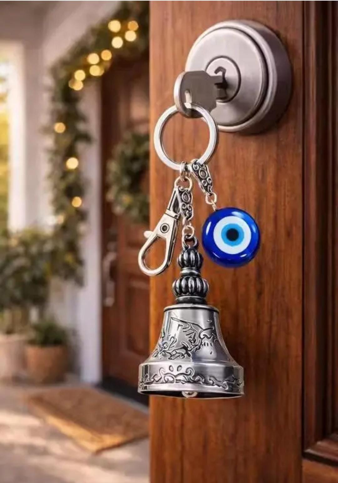 🧿 Evil Eye Guardian Bell Keychain — Premium Gift Box