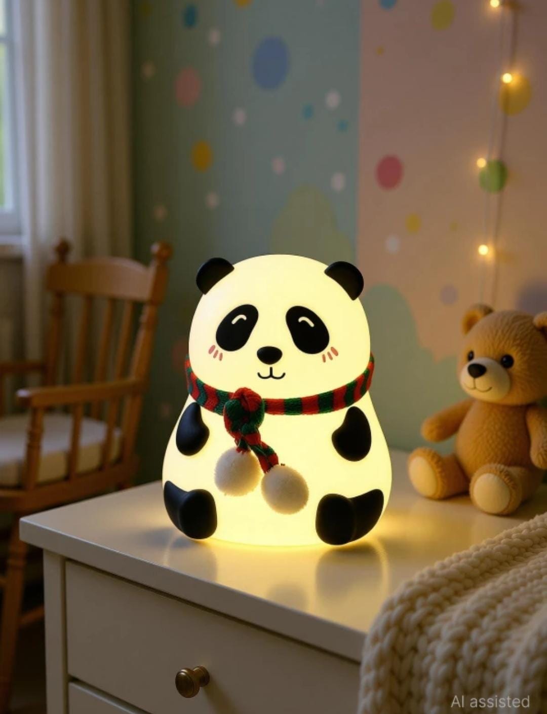 Panda Silicone Night Light, Color Changing Cute Lamp (Free Delivery 🚚)